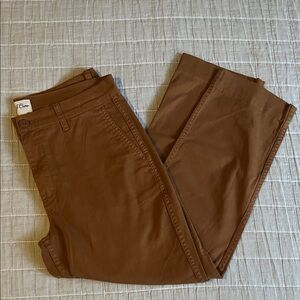 J. Crew Vintage Slim Straight Spice Brown Cropped Pant, like new, so cute!
